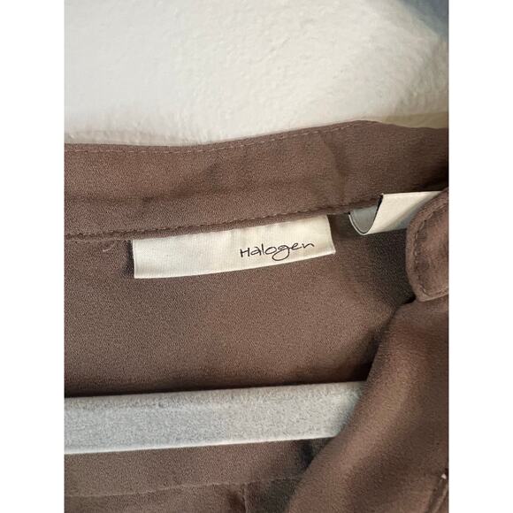 Halogen Brown Womens Long Sleeve Blouse Size Medium - Picture 2 of 5